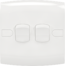 10A 250V 2 Gang 1 Way Switch