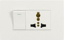 16A 250V 1 switch with Multi. socket