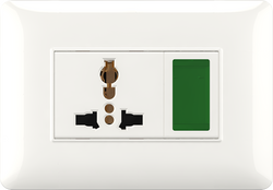13A 250V Multi. socket with neon light