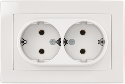 16A 250V~Double German Socket