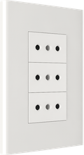 10A 250V~3 gang Chilean style socket WHITE