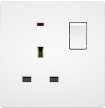 13A 250V 3 Pin Socket with Switch with Neon