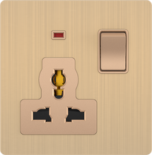 13A 250V Multi. Socket with Switch with Neon