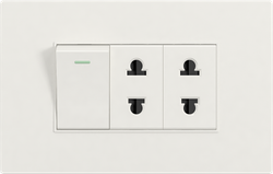 16A 250V 1 switch with 2 socket