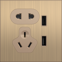 Double USB with 5 pin socket