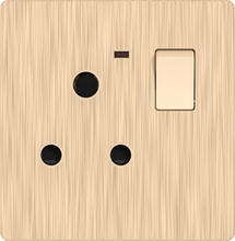 15A 250V Power Plug Socket with Switch with Neon