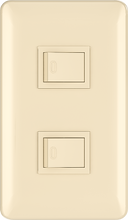 120mm 10A 250V 2 gang 1 way switch