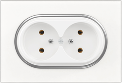 16A 250V~Double French Socket